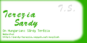 terezia sardy business card