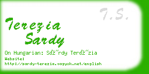 terezia sardy business card